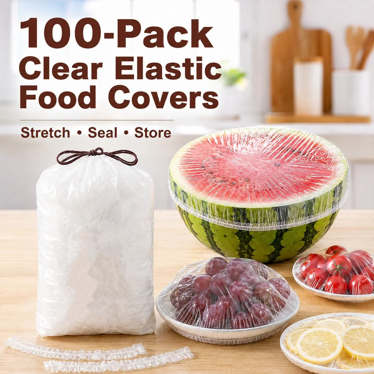 100PCS Disposable Stretch Food Covers