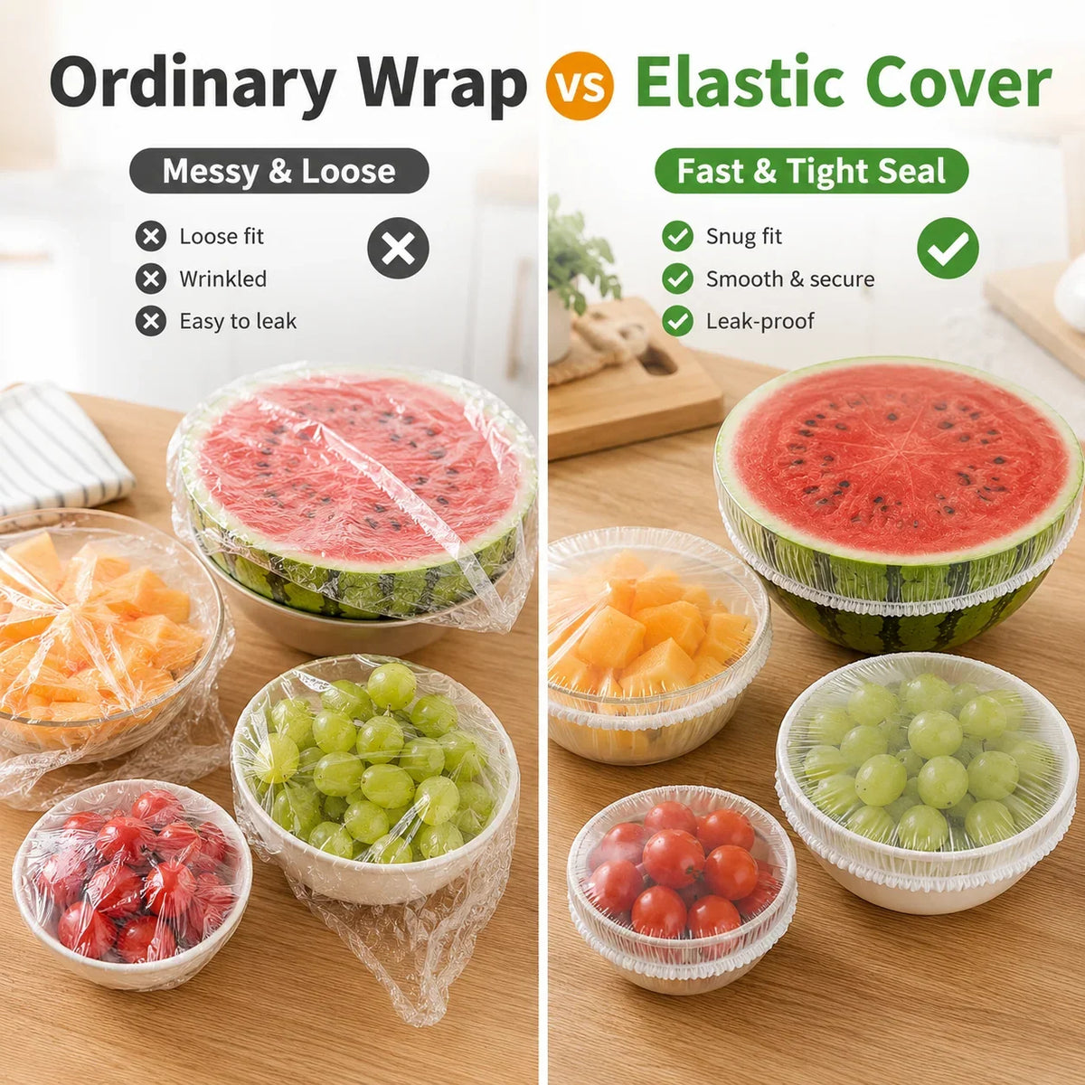 100PCS Disposable Stretch Food Covers