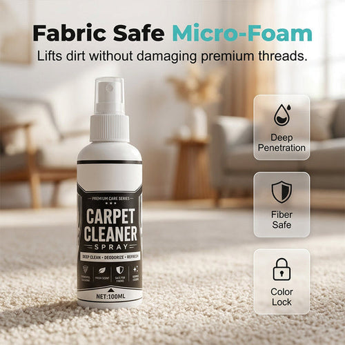 Deep clean carpet spray – lifts tough stains, neutralizes odors instantly!(Free sponge)