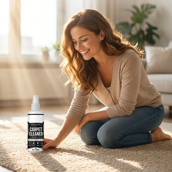 Deep clean carpet spray – lifts tough stains, neutralizes odors instantly!(Free sponge)