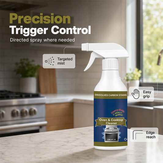 Heavy-Duty Oven& Cooktop Cleaner Spray -Powerful Grease & Burnt-On Stain Remover