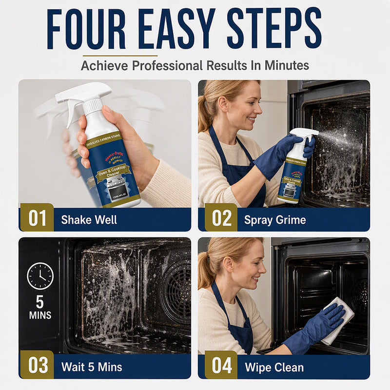 Heavy-Duty Oven& Cooktop Cleaner Spray -Powerful Grease & Burnt-On Stain Remover