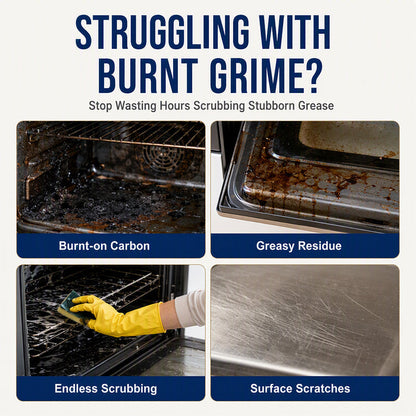 Heavy-Duty Oven& Cooktop Cleaner Spray -Powerful Grease & Burnt-On Stain Remover